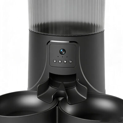 6L Smart Automatic Dog Feeder, WiFi App Control, Voice Record, Anti-Jam, Dual Bowl, Wholesale OEM