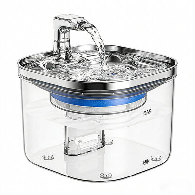 Smart Pet Water Fountain Bulk Wholesale Stainless Steel Filtered Ultra Quiet Large Capacity BPA Free