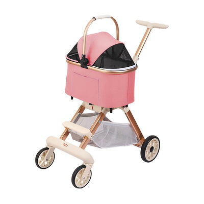 Wholesale Dog Cat Stroller, Foldable Lightweight Travel Trolley, 4-Wheel Safe Breathable Pet Carrier Bulk