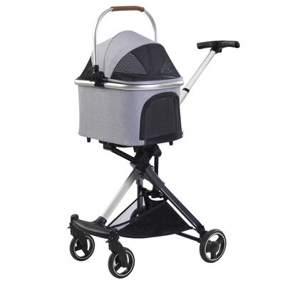 Wholesale  Durable  Pet Stroller Foldable Lightweight 4-Wheel Safe Detachable OEM Dog Cat Travel Stroller