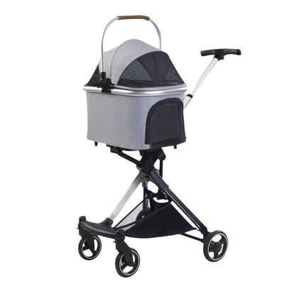 Wholesale  Durable  Pet Stroller Foldable Lightweight 4-Wheel Safe Detachable OEM Dog Cat Travel Stroller