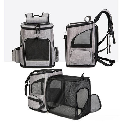 Pet Backpack Carrier Wholesale, Water Resistant Hiking Pet Backpack With Side Pockets, Bulk Supply
