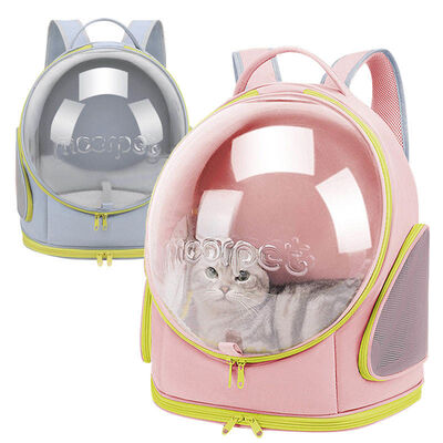 Pet Backpack Carrier Bulk, Panoramic Clear Cat Backpack Breathable Pet Bag OEM For B2B Pet Shop Buyers