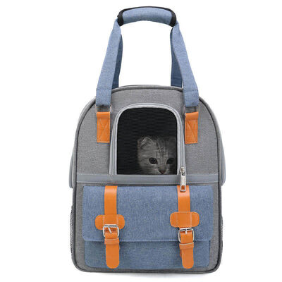 Large Opening Pet Carrier Backpack – Breathable, Durable Denim for Cats & Small Dogs (OEM/ODM)