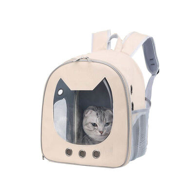 Cat Backpack Carrier Wholesale, Ventilated PU Pet Travel Backpack OEM ODM Custom Logo