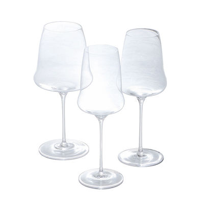 Unique 220ml Crystal Clear Stemless Wine Glasses  For Wedding Party Custom Logo Burgundy Glasses