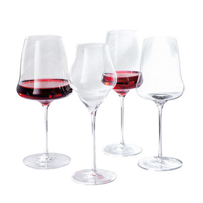 Unique 220ml Crystal Clear Stemless Wine Glasses  For Wedding Party Custom Logo Burgundy Glasses