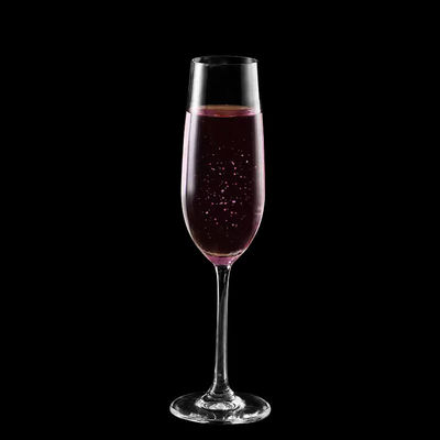 Clear Bulk Glassware Hand-Blown Crystal Champagne Flutes 7.5oz (Set of 6) for Hospitality/Gifting