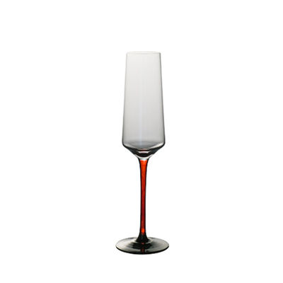 Hospitality Bulk Orders Custom Logo 6-10oz Crystal Flutes Lead-Free Chip-Resistant Glassware