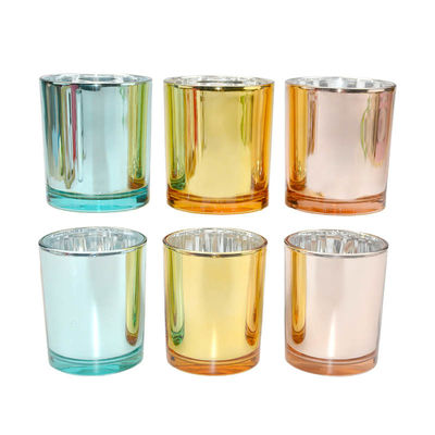 Commercial Electroplated Glass Candle Jars