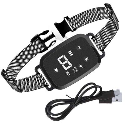 Rechargeable Waterproof Smart Dog Bark Collar – Anti Barking Training Collar for All Dog Sizes