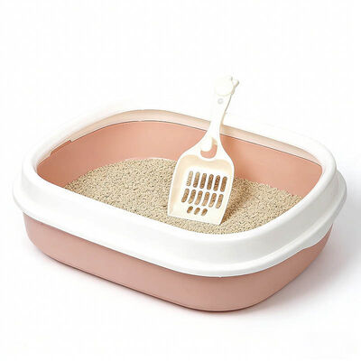 Wholesale Extra Large Cat Litter Box, Durable Anti-Spill Low Entry Pet Litter Pan with Scoop