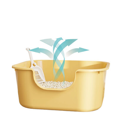 BPA Free Open Top Cat Litter Box, Extra Large Easy Clean Litter Pan with Scoop for All Cats