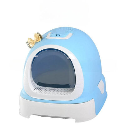 OEM Enclosed Cat Litter Box with Drawer, Odor Control & Anti-Tracking Design | Durable Pet Toilet