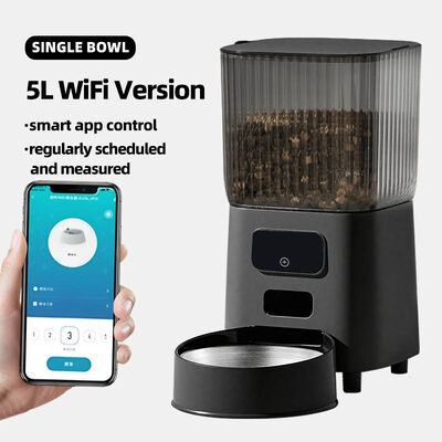 Programmable Smart Pet Feeder 6L Large Capacity Auto Pet Food Dispenser with Stainless Steel Bowl for Pets