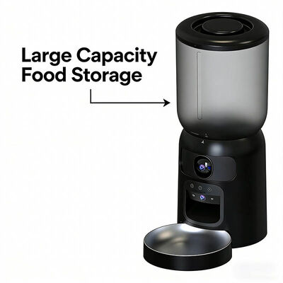 Smart Pet Feeder with Camera Remote Viewing Portion Control Sealed Hopper OEM ODM Custom Logo Bulk Supply