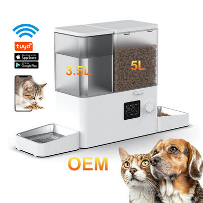 B2B Wholesale Smart Automatic Pet Feeder WiFi App Control Large Capacity Anti-Jam Stable Design