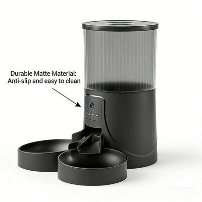 6L Smart Automatic Dog Feeder, WiFi App Control, Voice Record, Anti-Jam, Dual Bowl, Wholesale OEM