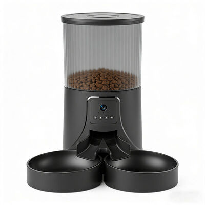 6L Smart Automatic Dog Feeder, WiFi App Control, Voice Record, Anti-Jam, Dual Bowl, Wholesale OEM