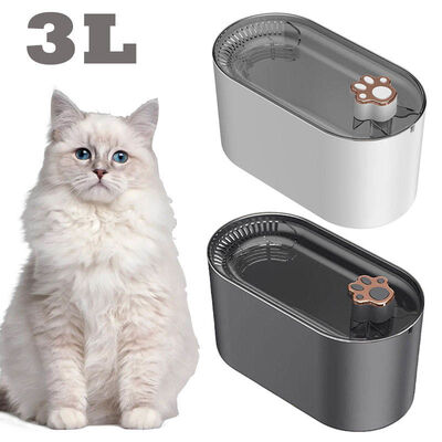 3L Automatic Pet Water Fountain Ultra Quiet Filtered BPA-Free Easy Clean Cat Water Dispenser Bulk Supply