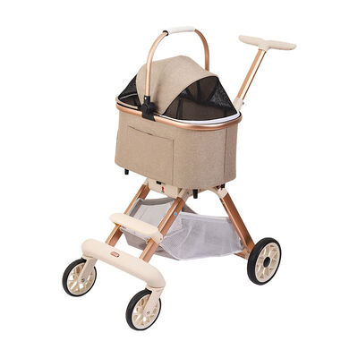 Wholesale Dog Cat Stroller, Foldable Lightweight Travel Trolley, 4-Wheel Safe Breathable Pet Carrier Bulk