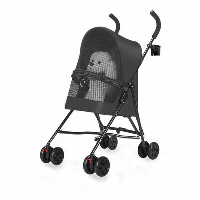 Foldable Travel Pet Stroller Lightweight Durable Safe Cat Dog Pushchair with Breathable Mesh