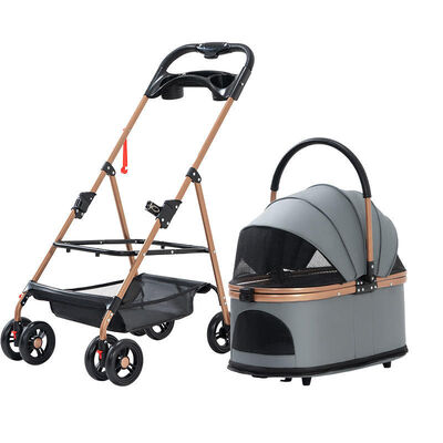 Wholesale Foldable Pet Stroller | Detachable, Shock-Absorbing, Lightweight, Breathable | OEM ODM Supplier