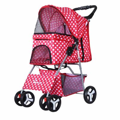 Quick Fold Pet Stroller Large Capacity Anti Escape Easy Clea Portable Pet Travel Cart Bulk Custom Logo