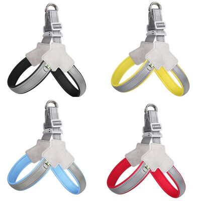 Heavy Duty Reflective Pet Harness, Adjustable Comfortable Anti-Pull Custom Print Dog Outdoor Harness