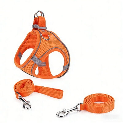 Custom Logo Dog Harness Set, Adjustable Reflective Pet Vest Wholesale Bulk Goods for Small Medium Dogs