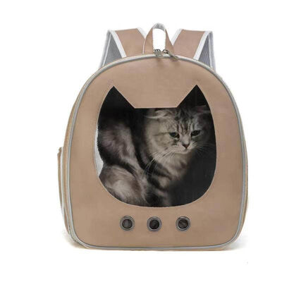 Cat Backpack Carrier Wholesale, Ventilated PU Pet Travel Backpack OEM ODM Custom Logo